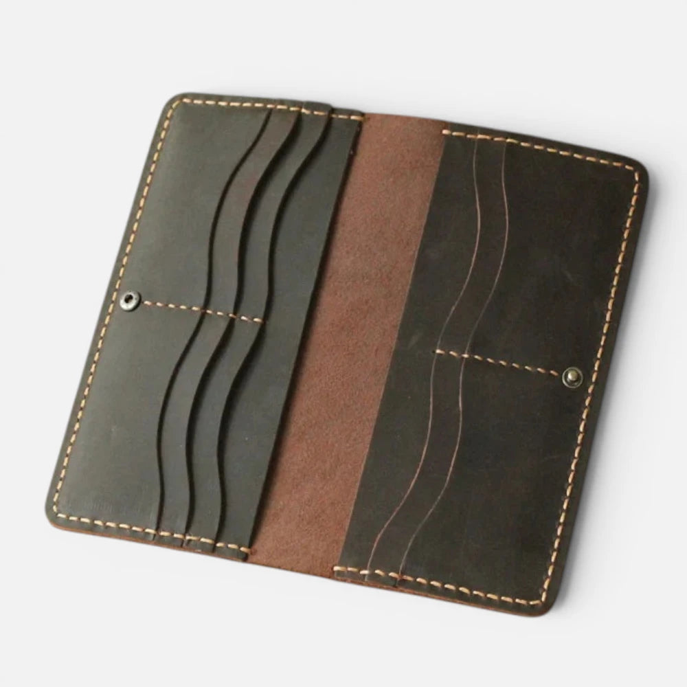 Portefeuille Vintage En Cuir