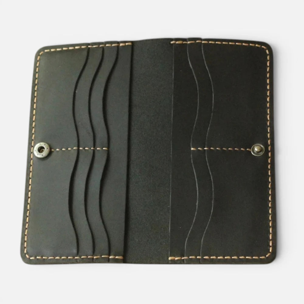 Portefeuille Vintage En Cuir