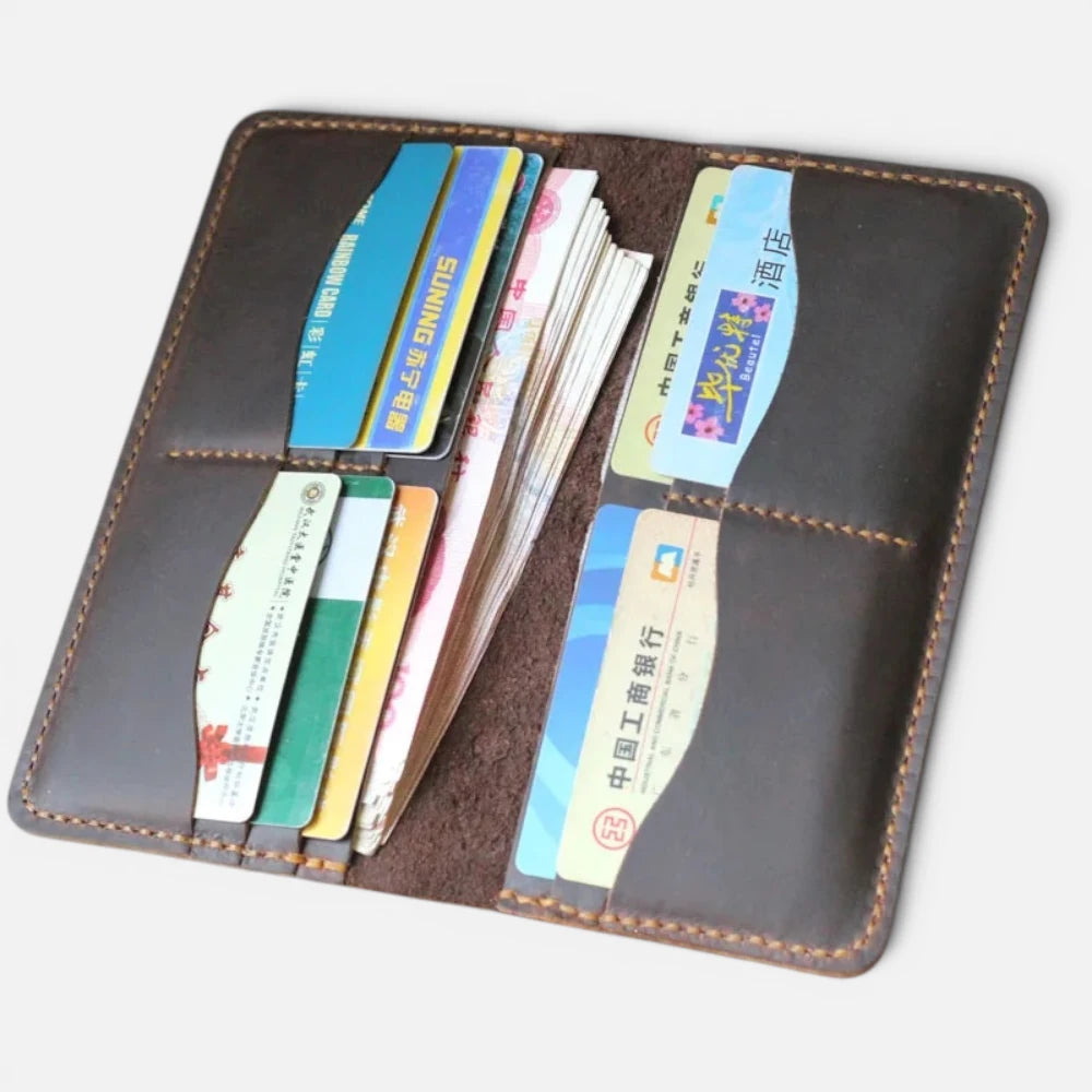 Portefeuille Vintage En Cuir