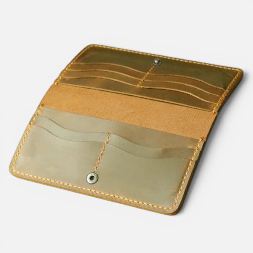 Portefeuille Vintage En Cuir