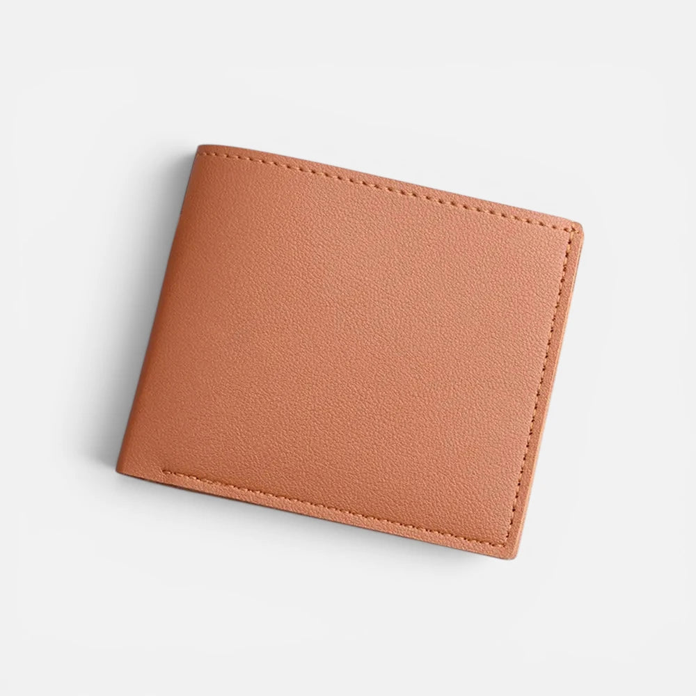 Portefeuille Homme Ultra-Fin Pliable en Cuir