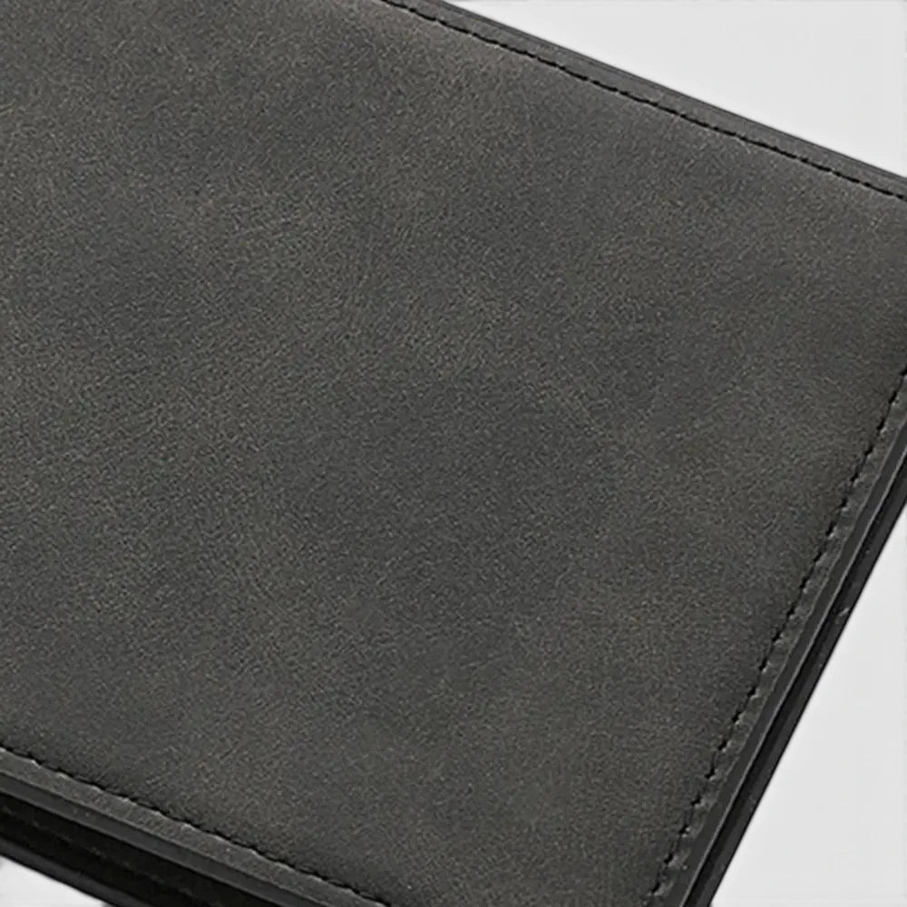 Portefeuille Homme Pliable en Cuir avec Porte-Monnaie Zippé