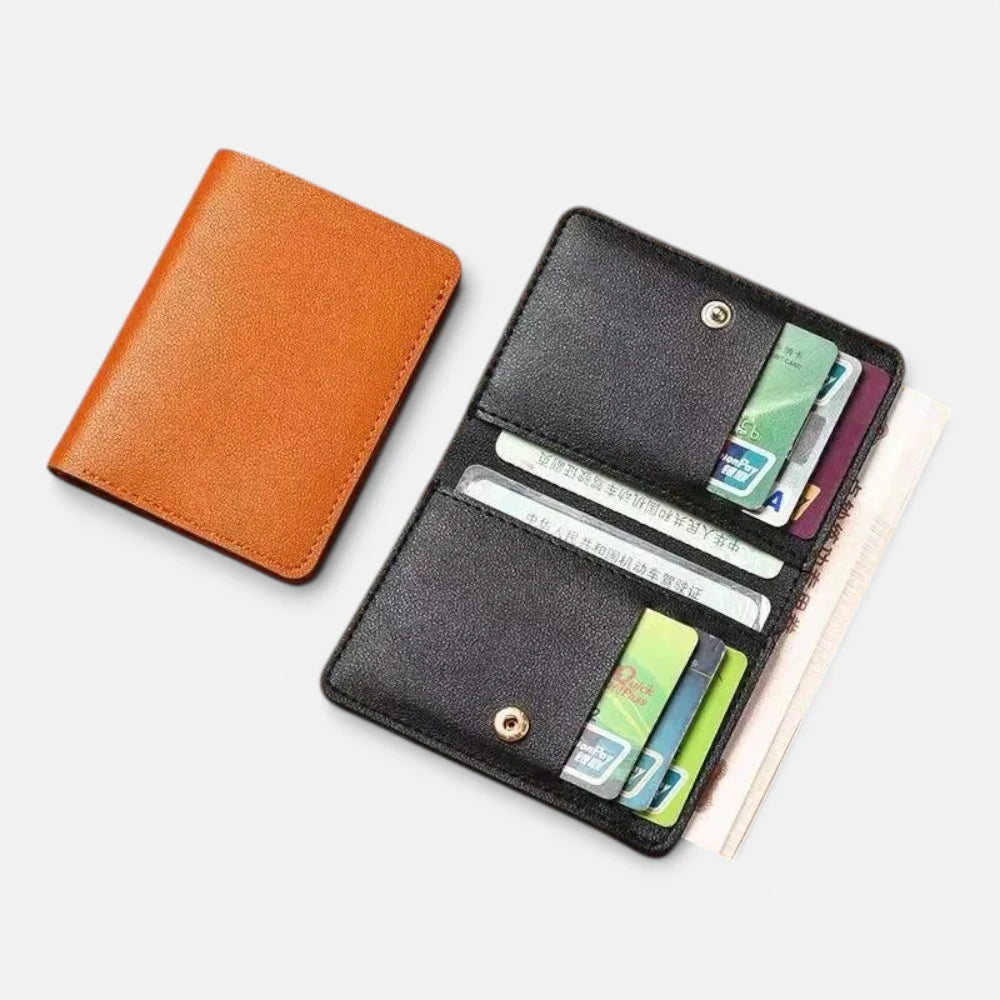 Petit Porte-Cartes de Crédit Ultra-Fin avec Compartiment Billets