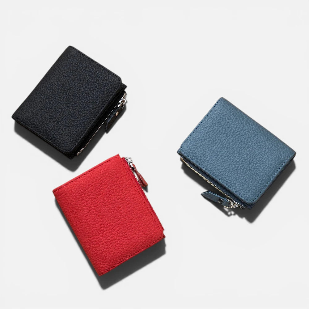 Portefeuille Compact En Cuir