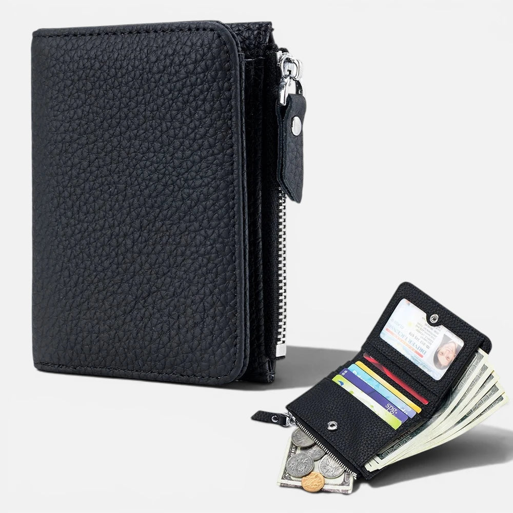 Portefeuille Compact En Cuir