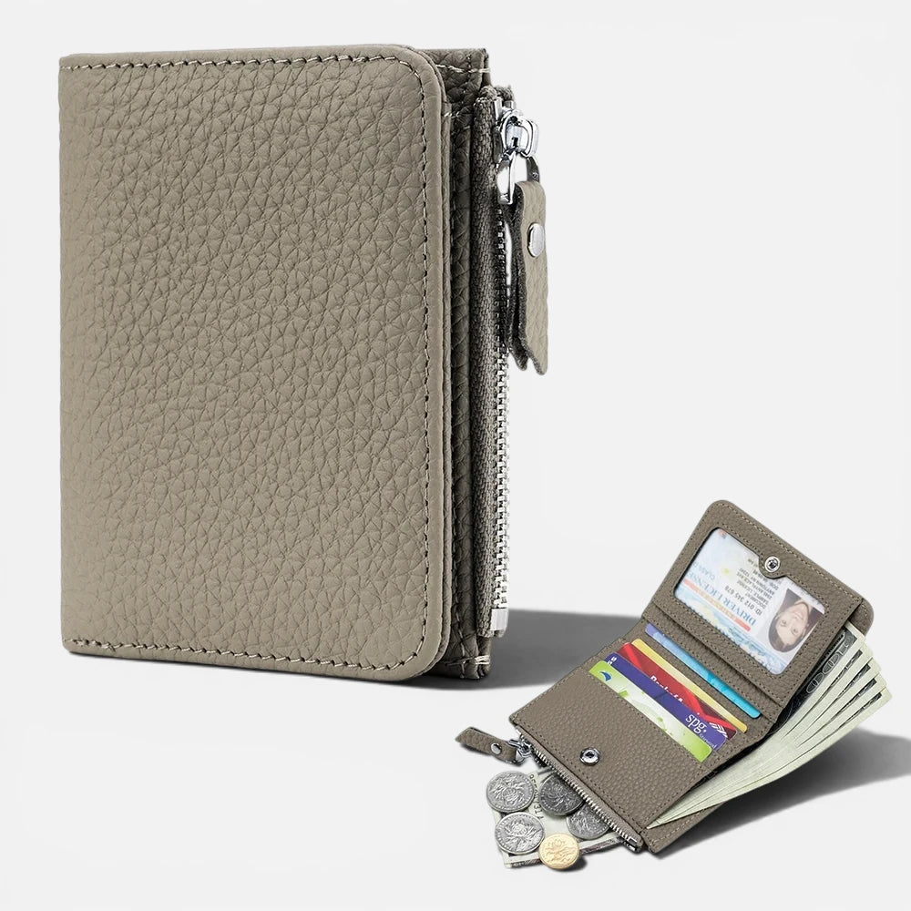 Portefeuille Compact En Cuir