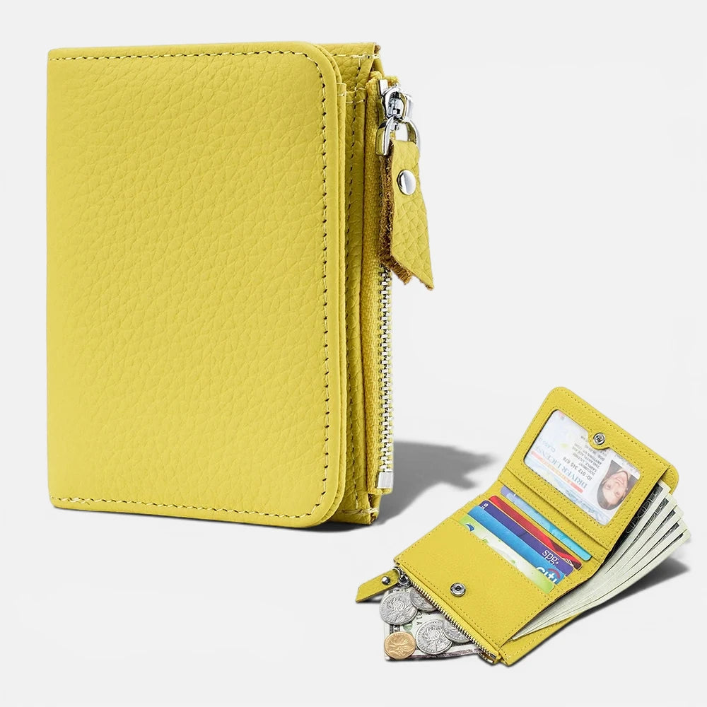 Portefeuille Compact En Cuir