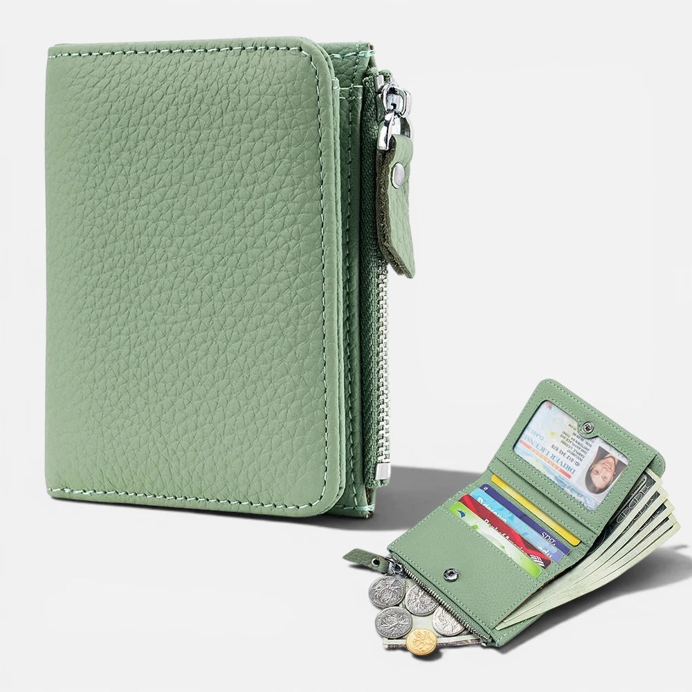 Portefeuille Compact En Cuir