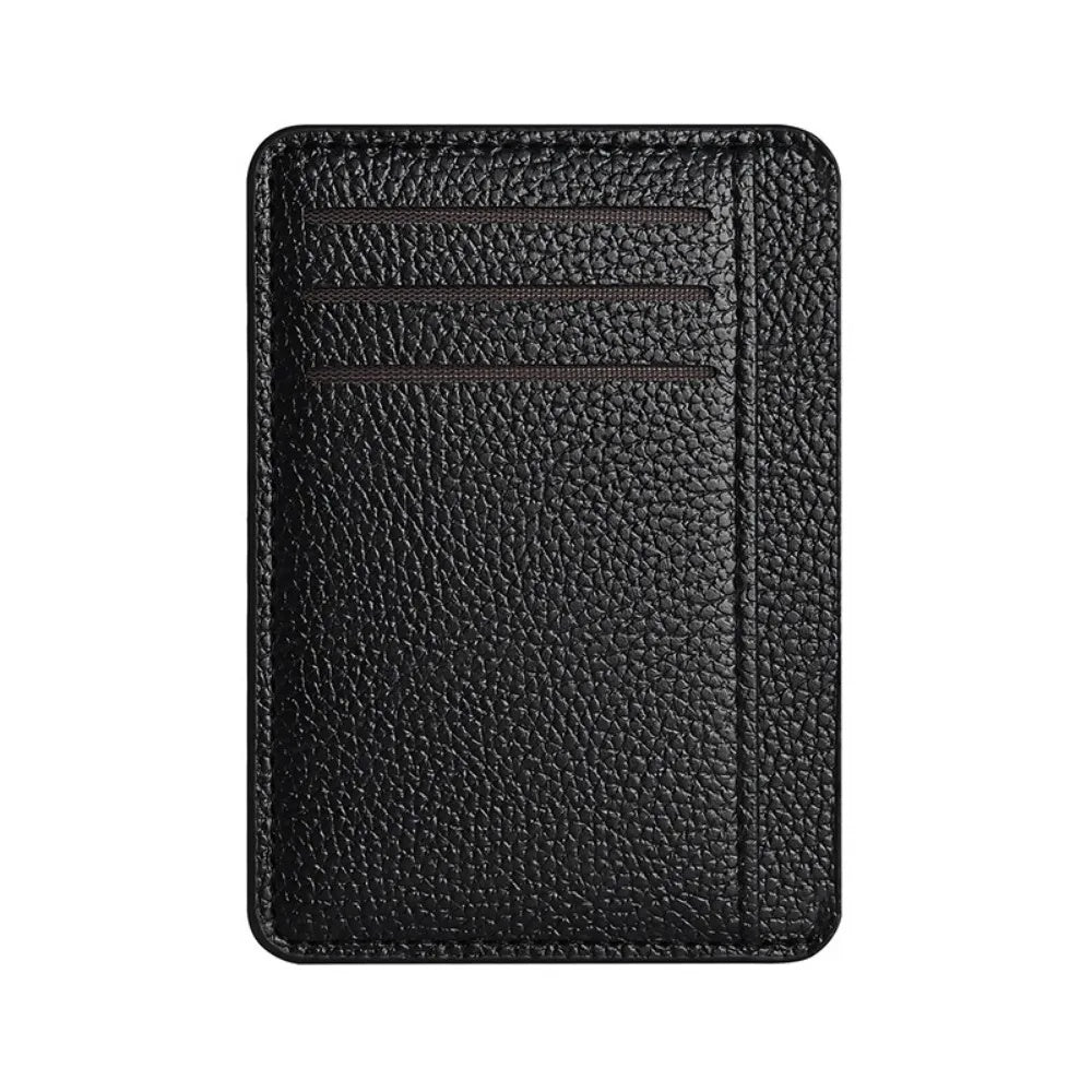 Porte-Cartes Ultra-Fin Anti-RFID en Cuir Grainé