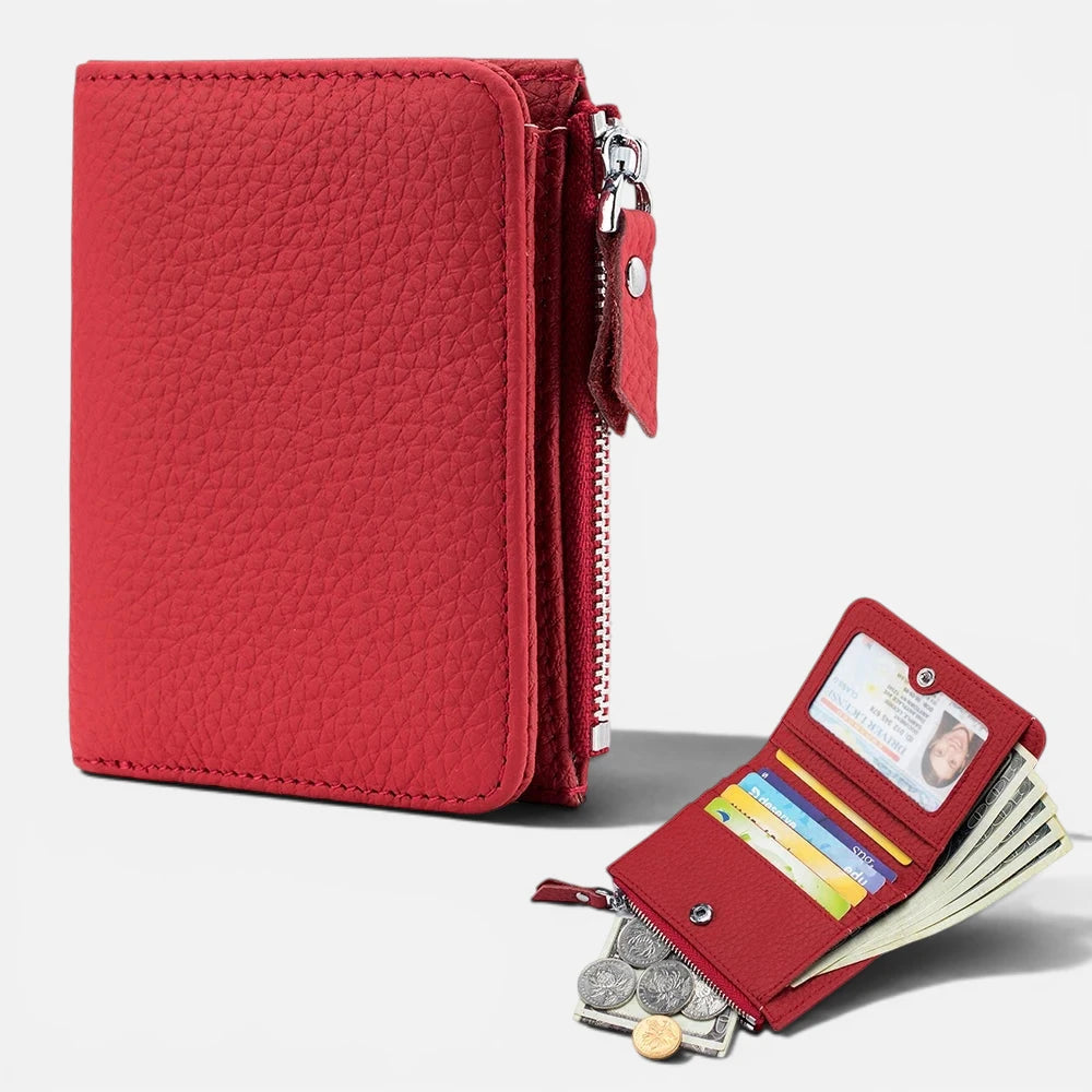 Portefeuille Compact En Cuir
