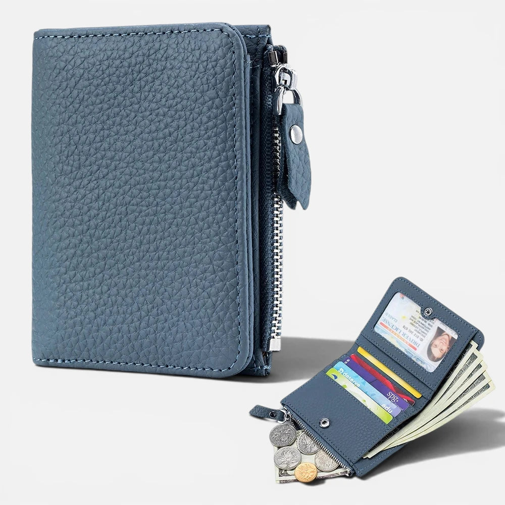 Portefeuille Compact En Cuir