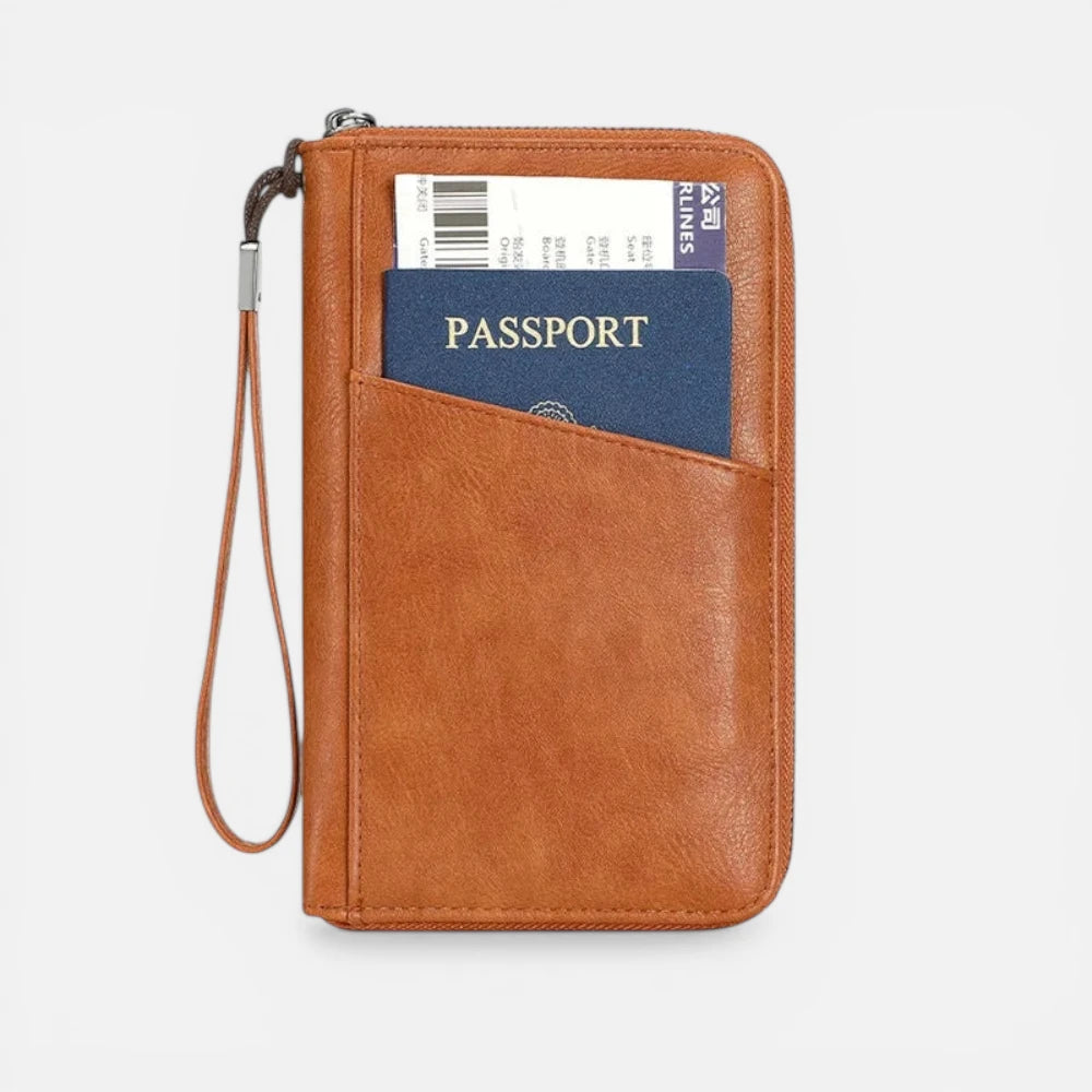 Portefeuille De Voyage En Cuir