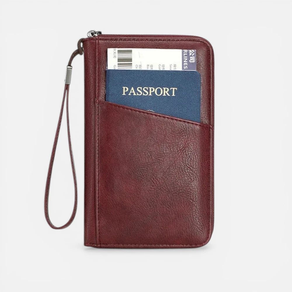 Portefeuille De Voyage En Cuir