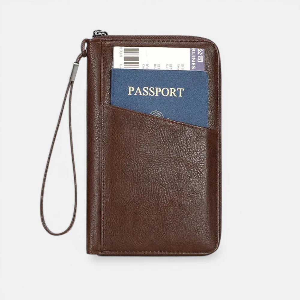 Portefeuille De Voyage En Cuir
